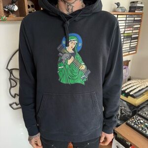 Ukraine Saint Javelin Graphic Hoodie ~ Size Medium